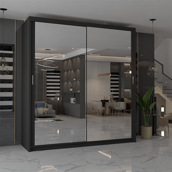 CHICAGO BLACK WARDROBE 90/100/120/150/180/203cm