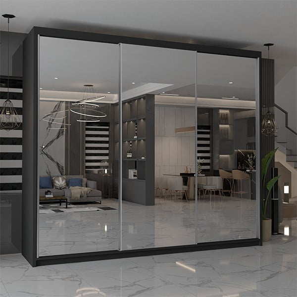 CHICAGO GREY WARDROBE 250cm