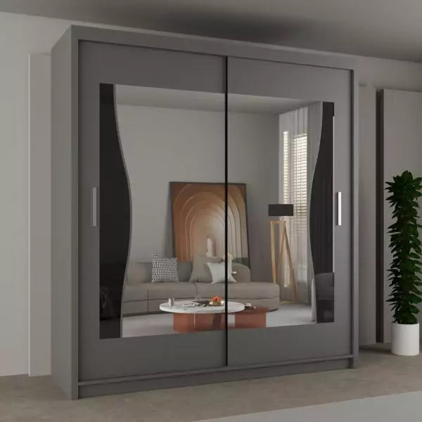 BATUMI WALNUT SLIDING WARDROBE 120/150cm/180cm/203cm