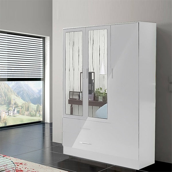 Bobby Black 3 Door High Gloss Wardrobe
