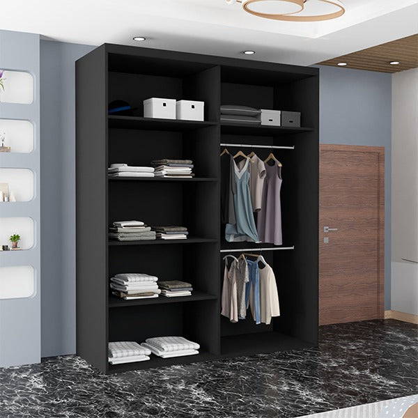 ETNA BLACK WARDROBE 250cm