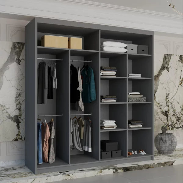 RIO GREY WARDROBE 150cm/203cm