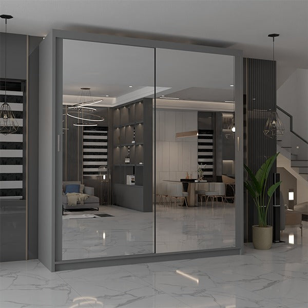 CHICAGO GREY WARDROBE 90/100/120/150/180/203cm