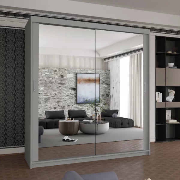 HOUSTON OAK SLIDING WARDROBE 100cm/120cm/150cm/180cm/203cm