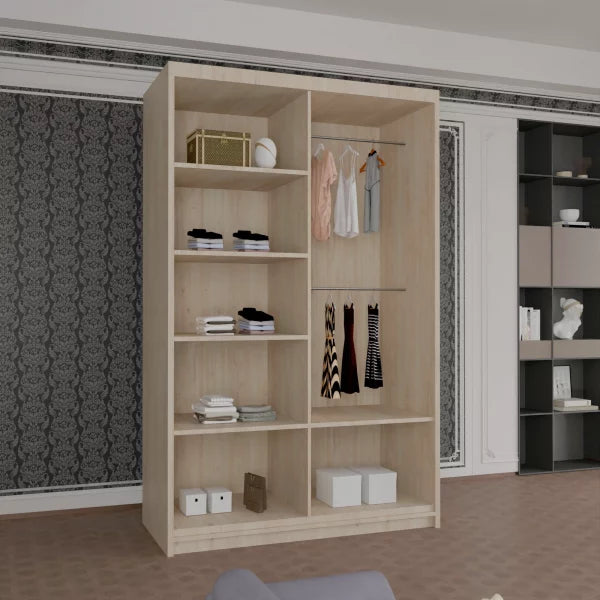 HOUSTON OAK SLIDING WARDROBE 100cm/120cm/150cm/180cm/203cm