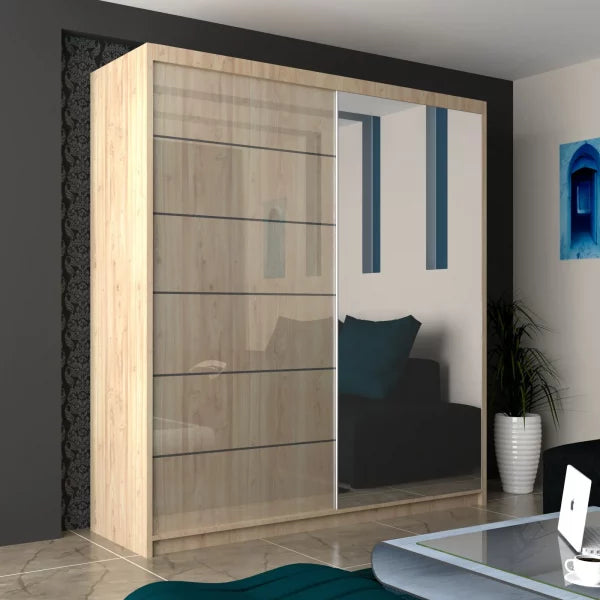INFINITY BLACK WARDROBE 150cm/180cm/200cm
