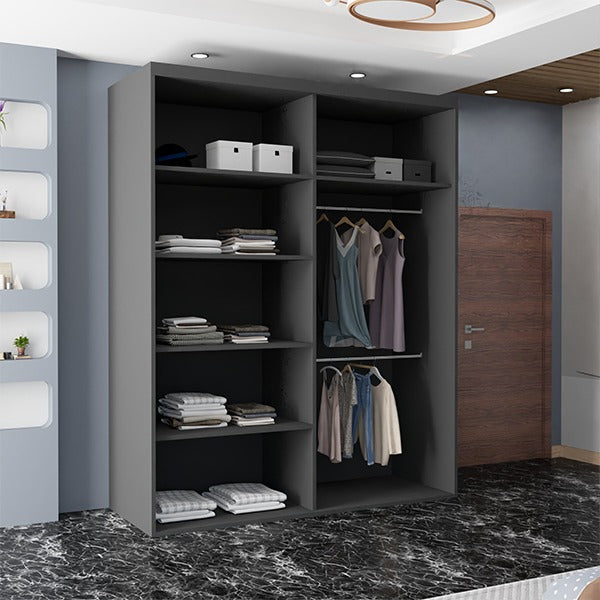 ETNA GREY WARDROBE 150cm/200cm