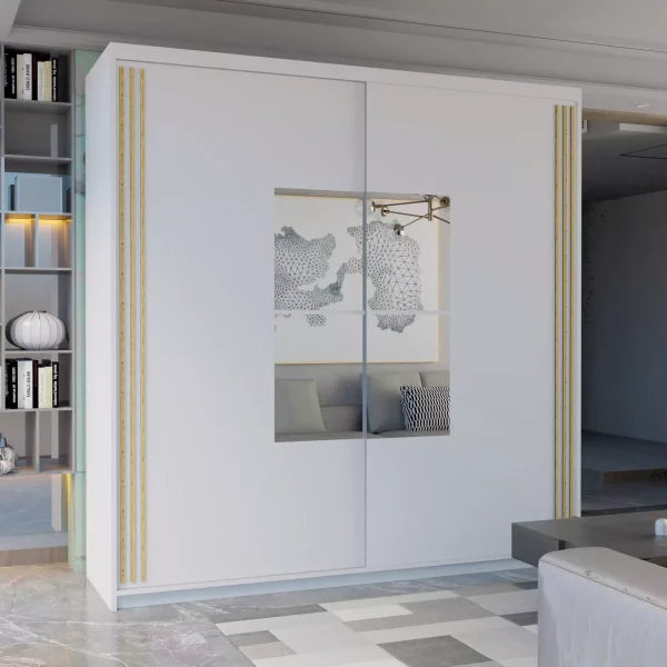 ANDORRA SLIDING WARDROBE WHITE 150cm/203cm