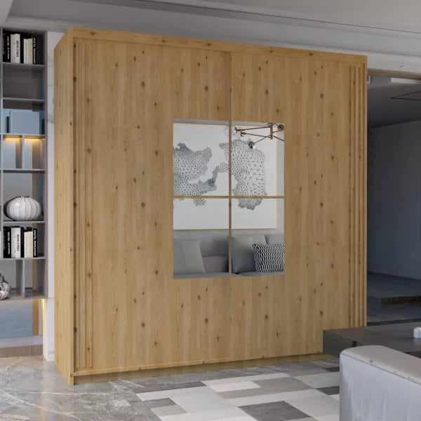ANDORRA SLIDING WARDROBE BLACK 150cm/203cm
