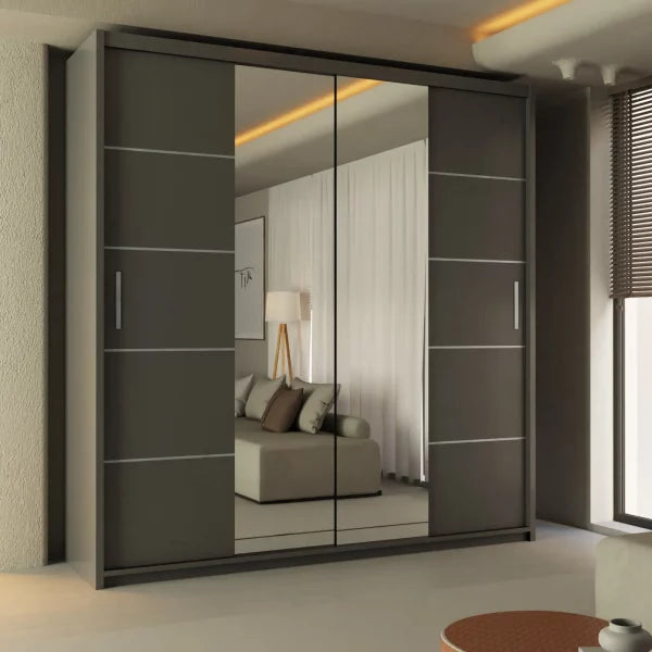 LISBON SLIDING DOOR WARDROBE OAK 120cm/150cm/180cm/203cm