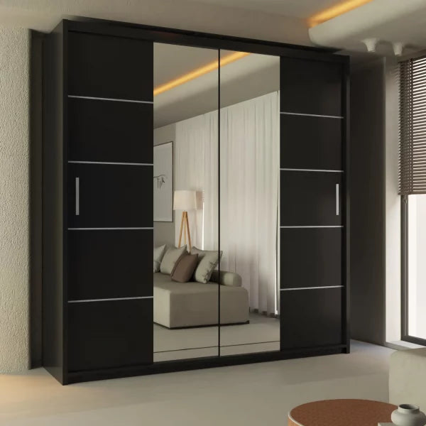 LISBON SLIDING DOOR WARDROBE OAK 120cm/150cm/180cm/203cm