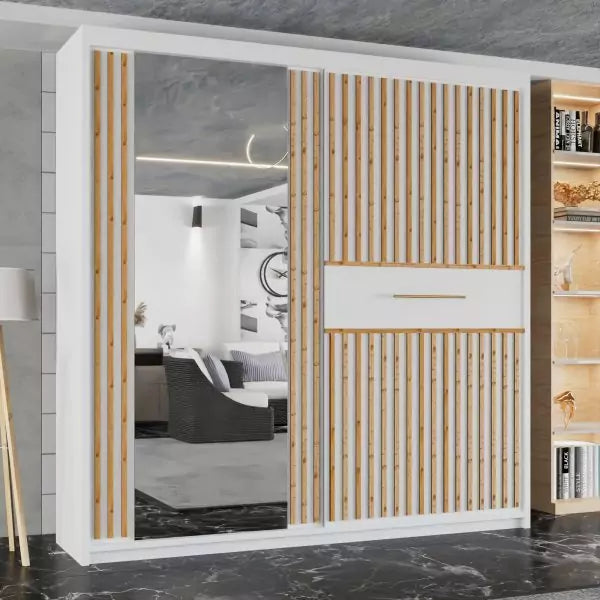 Estonia 2 Door Sliding Wardrobe Black 150/203cm