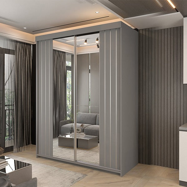 Marbella Grey Sliding Wardrobe 150cm/200cm
