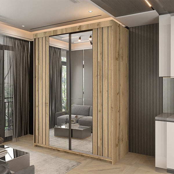 Marbella Grey Sliding Wardrobe 150cm/200cm