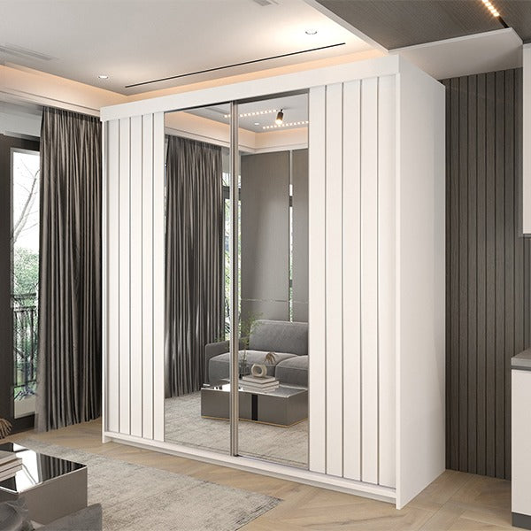 Marbella Grey Sliding Wardrobe 150cm/200cm