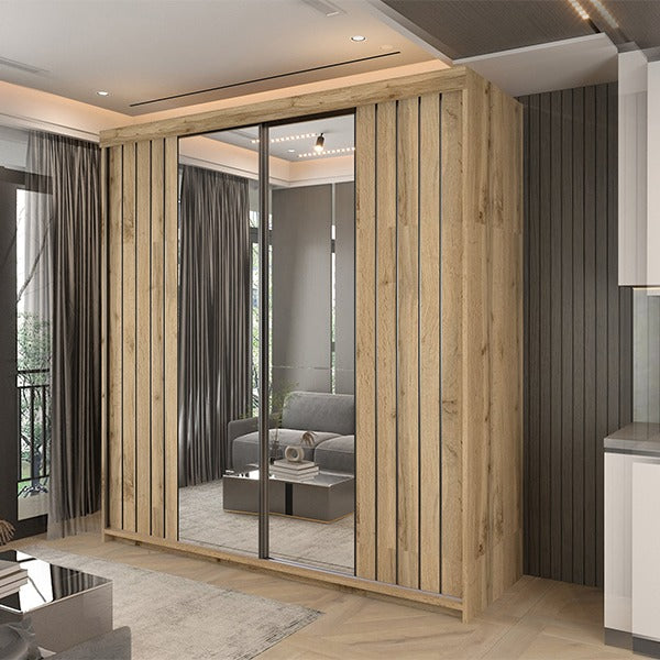 Marbella Grey Sliding Wardrobe 150cm/200cm