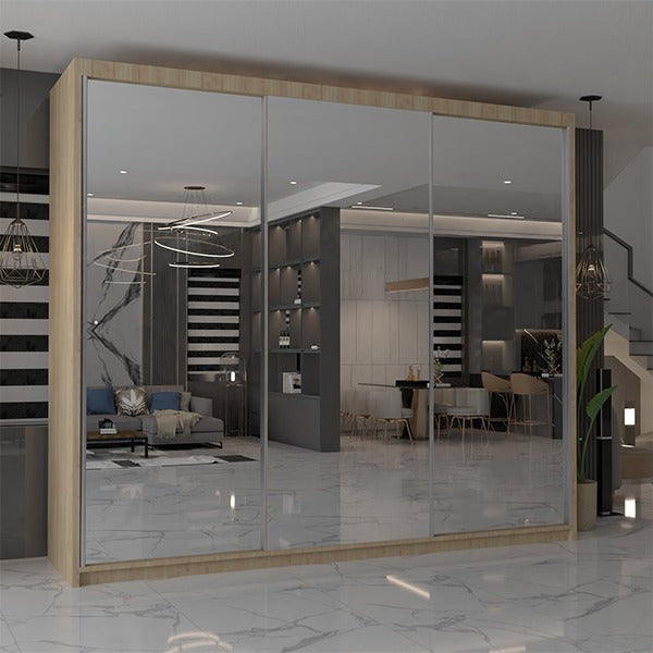 CHICAGO BLACK WARDROBE 250cm