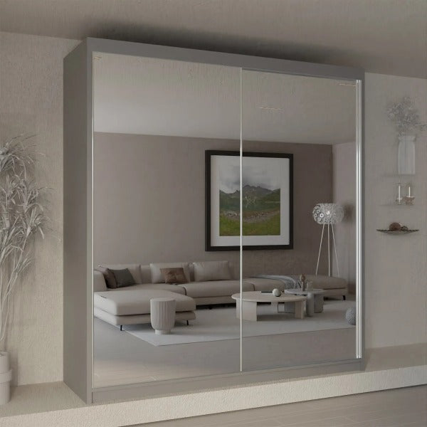 QUEEN WHITE WARDROBE 150cm/200cm