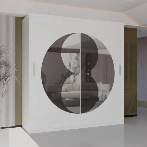 RIO BLACK WARDROBE 150cm/203cm