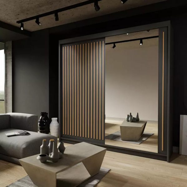 ROYAL GREY WARDROBE 150cm/203cm