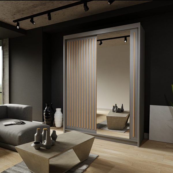 ROYAL GREY SLIDING WARDROBE 250cm