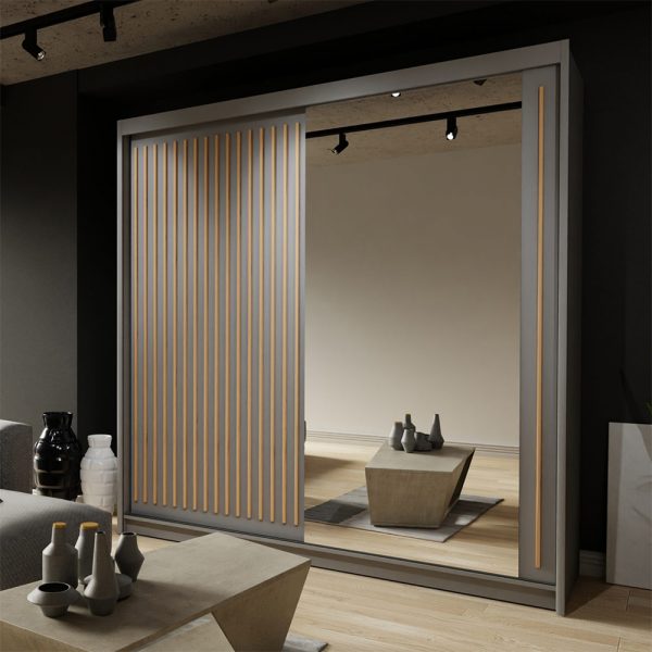 ROYAL GREY SLIDING WARDROBE 250cm