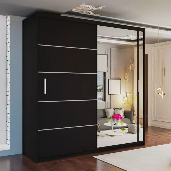 VISION GREY WARDROBE 120cm/150cm/180cm/203cm