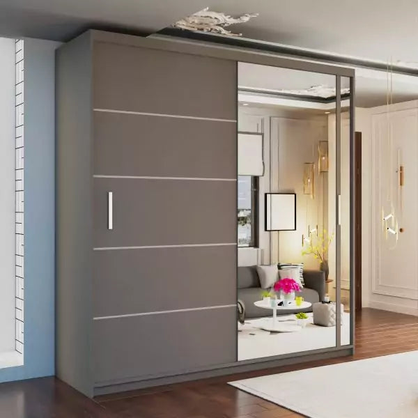 VISION OAK WARDROBE 120cm/150cm/180cm/203cm