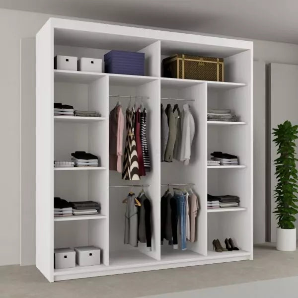 BATUMI WHITE SLIDING WARDROBE 120/150cm/180cm/203cm