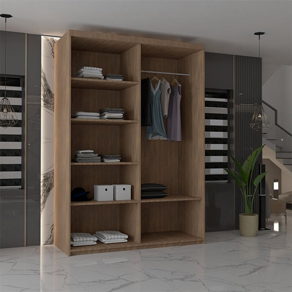 CHICAGO WALNUT WARDROBE 250cm