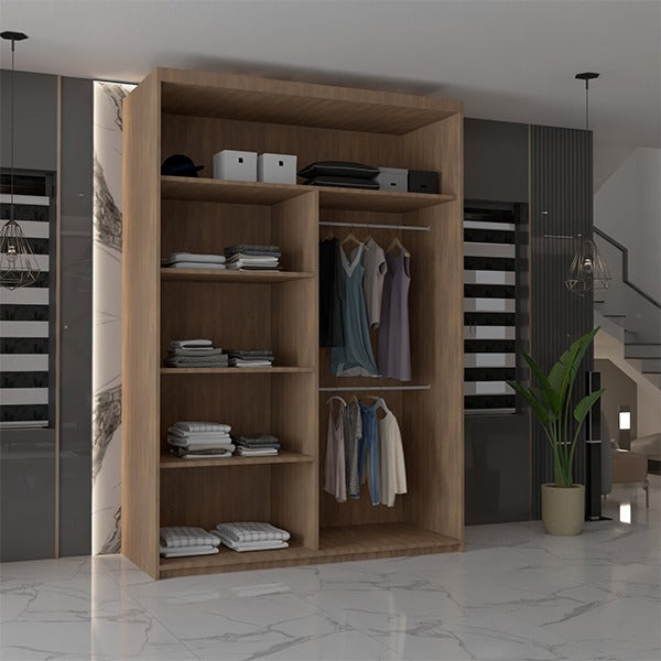 CHICAGO WALNUT WARDROBE 250cm