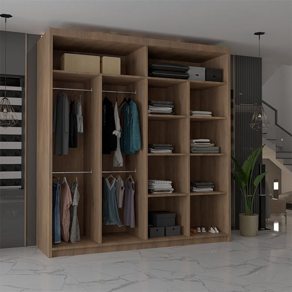 CHICAGO WALNUT WARDROBE 250cm