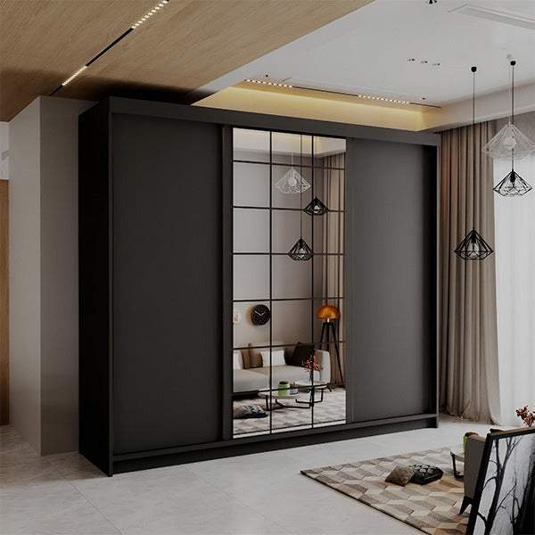 LATVIA VOTAN GREY SLIDING WARDROBE 200/250cm