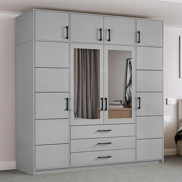 Barcelona 240cm Grey with TOP BOX Wardrobe