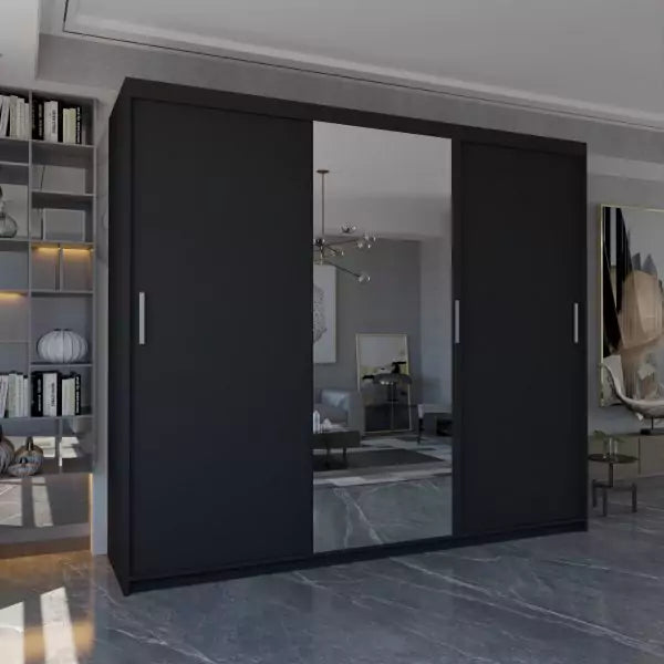 MIAMI GREY WARDROBE 250cm