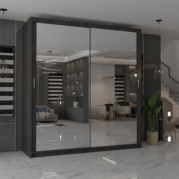 CHICAGO WALNUT WARDROBE 250cm