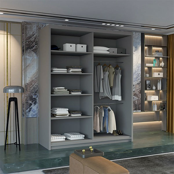 MARIKA GREY WARDROBE 120cm/150cm/180cm/203cm