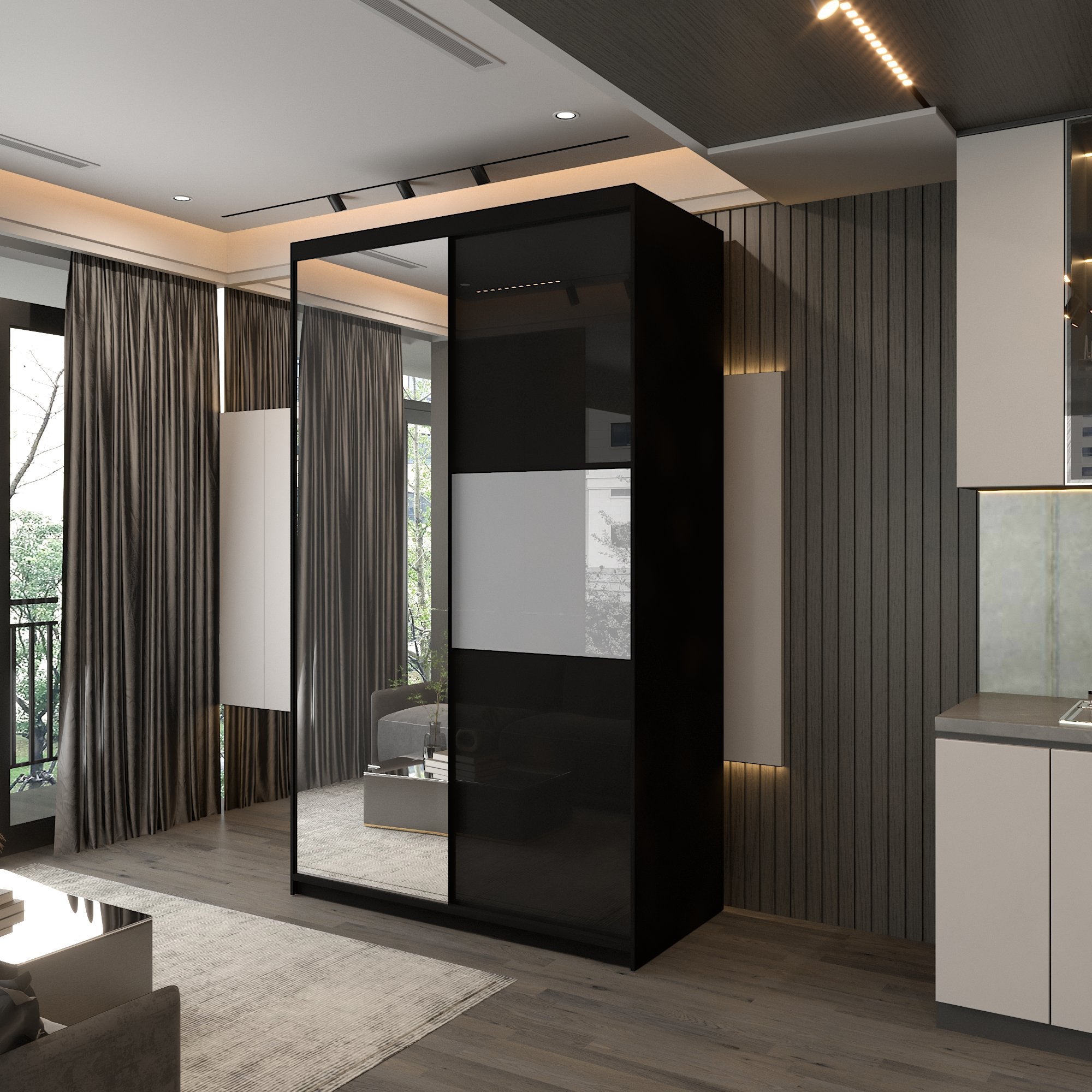 MANHATTAN WHITE HIGH GLOSS 120/150/200/250CM