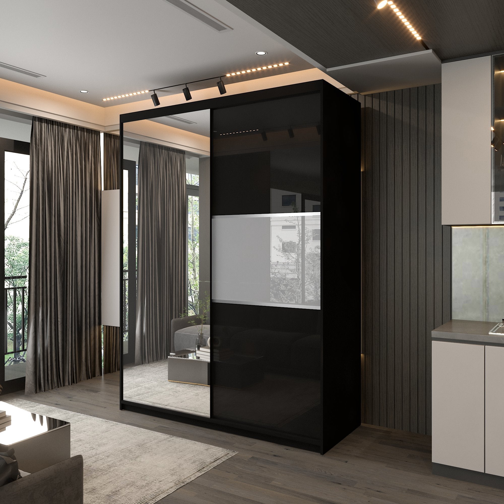 MANHATTAN WHITE HIGH GLOSS 120/150/200/250CM