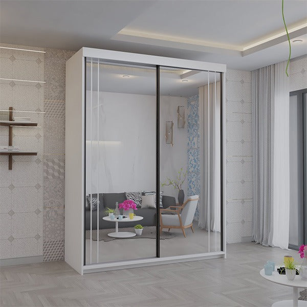 Serbia Black Sliding Wardrobe 150cm/200cm