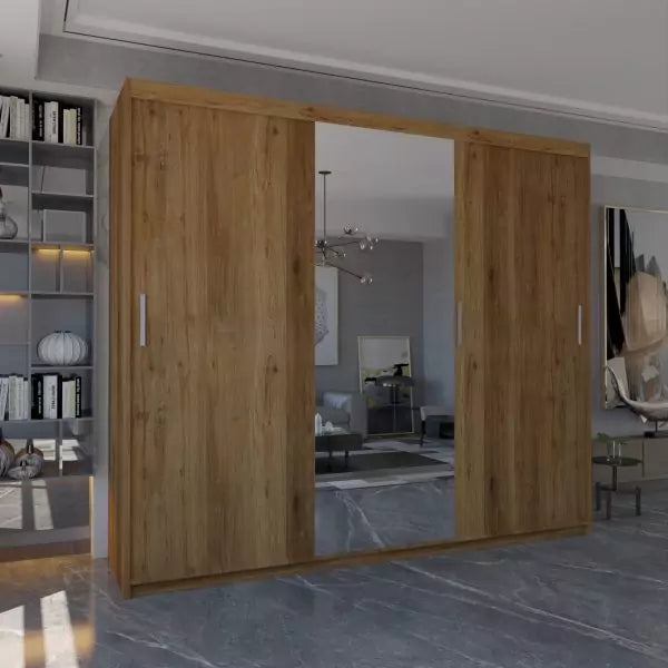MIAMI OAK WARDROBE 250cm