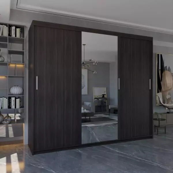 MIAMI GREY WARDROBE 250cm