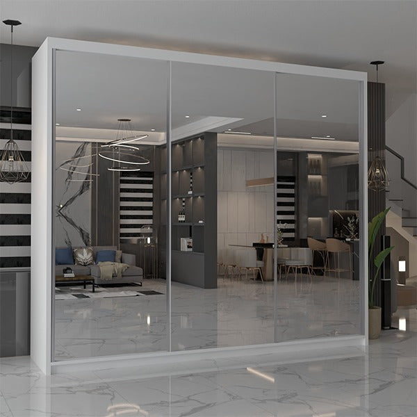 CHICAGO BLACK WARDROBE 250cm