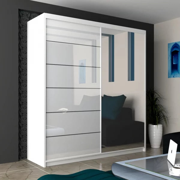 INFINITY BLACK WARDROBE 150cm/180cm/200cm